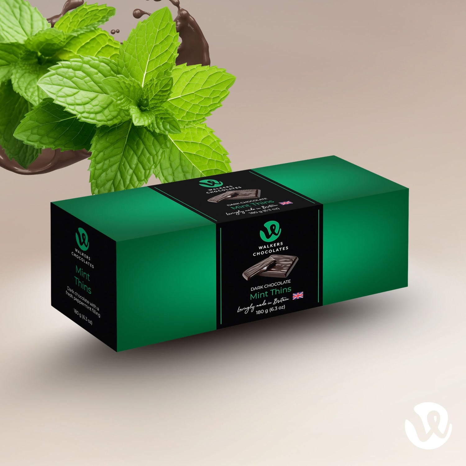 Classic Dark Chocolate Mint Cream Thins