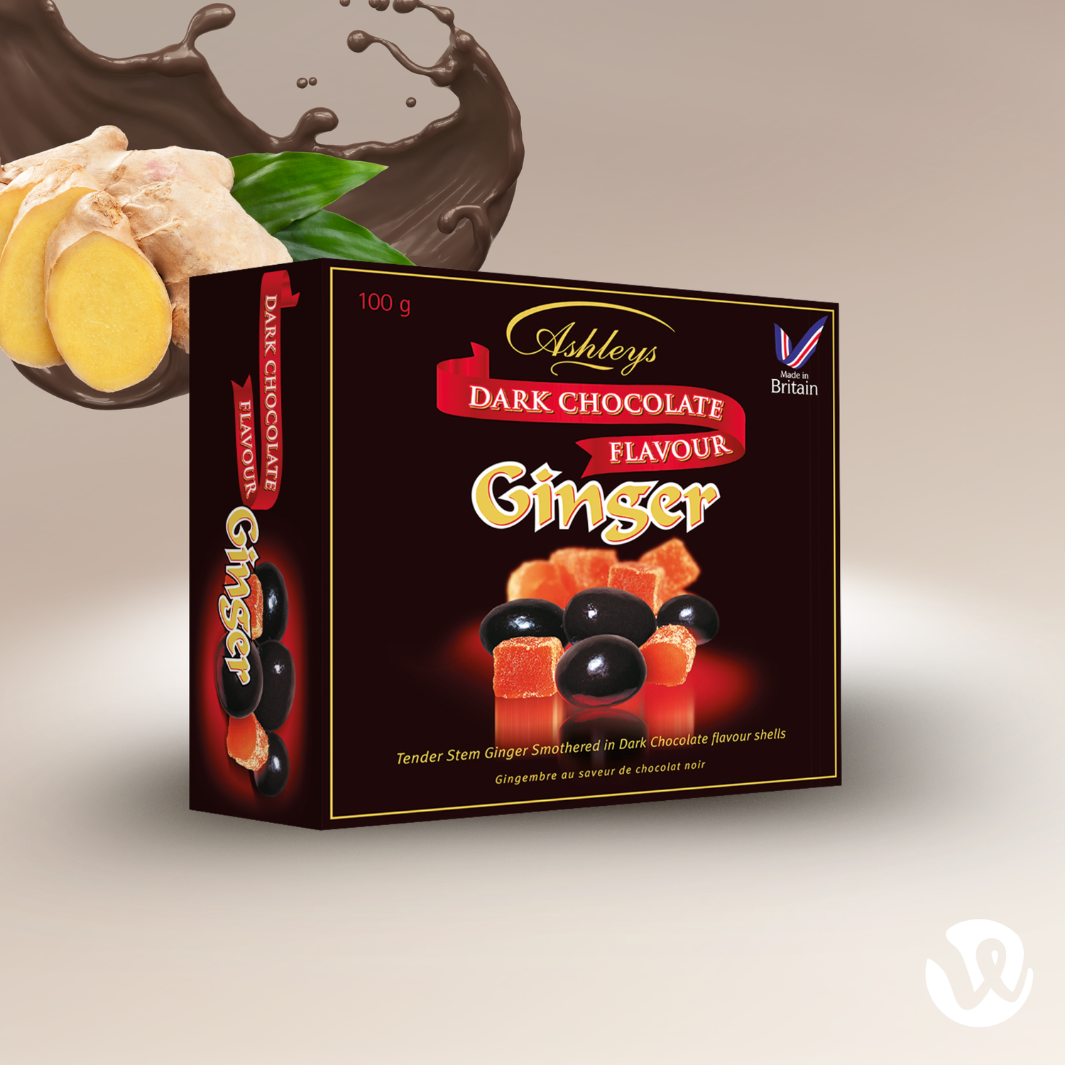 Dark Chocolate Flavour Covered Stem Ginger