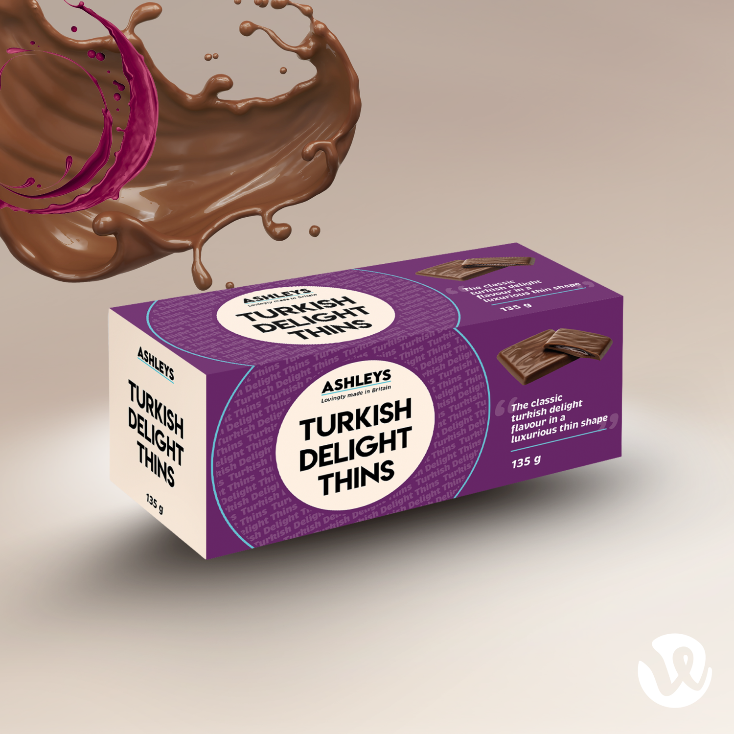 Milk Chocolate Flavour Turkish Delight Thins
