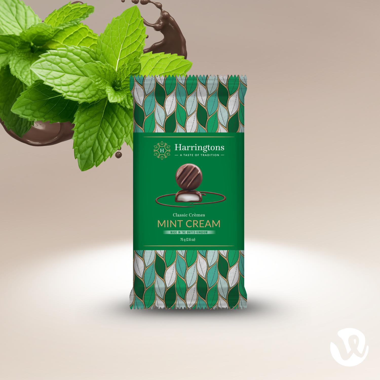 Milk Chocolate Flavour Crèmes Mint Cream