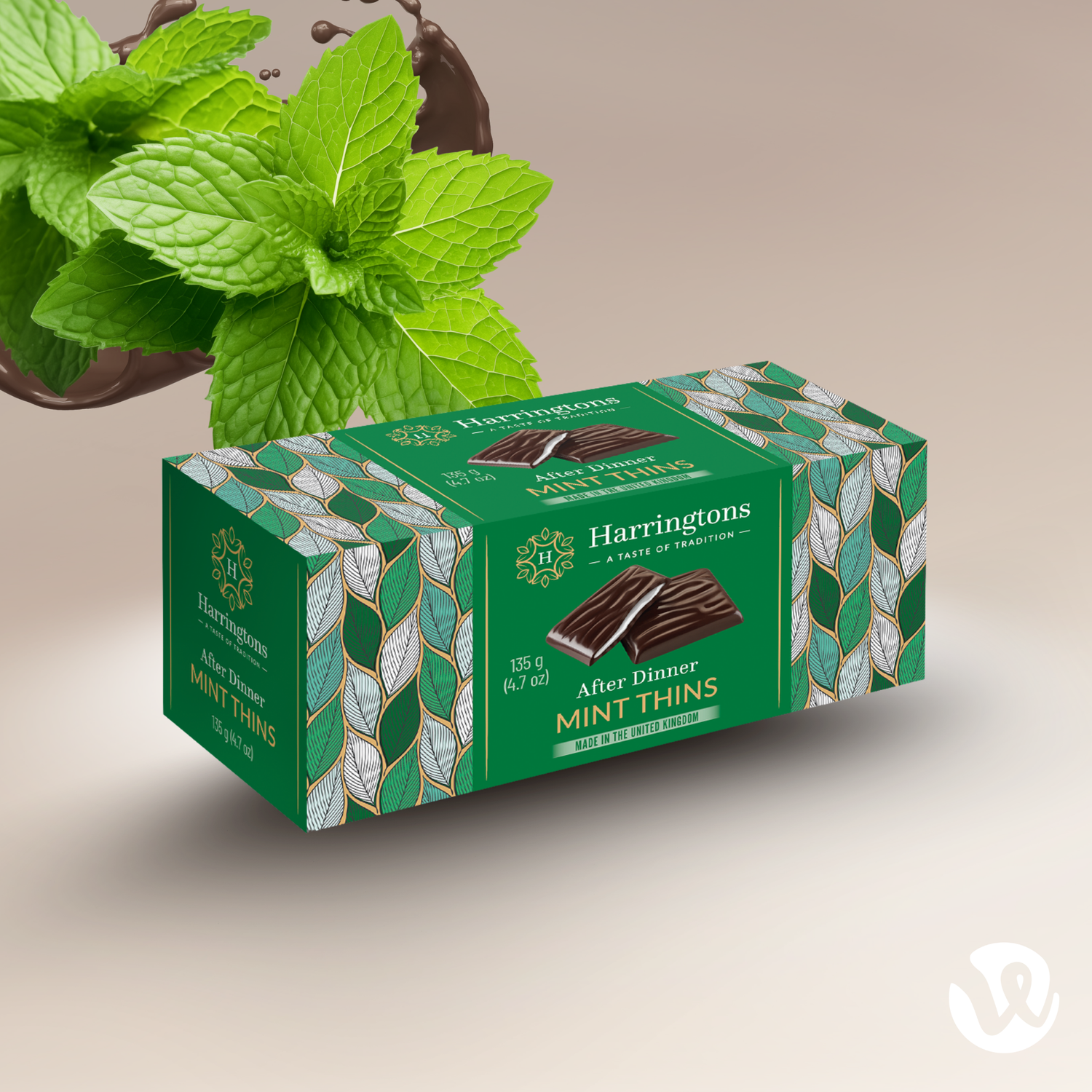 Dark Chocolate Flavour Mint Cream Thins