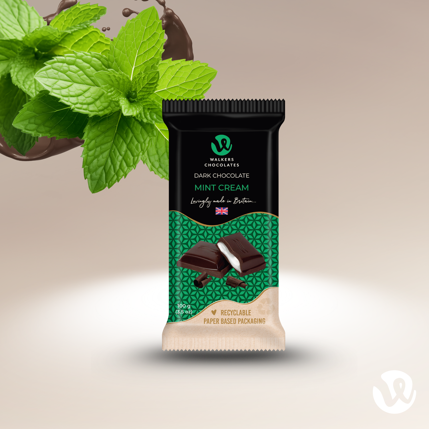 Dark Chocolate Mint Cream Bar